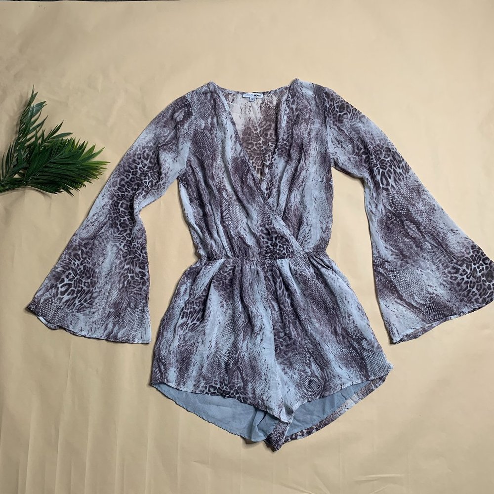 Sexy Leopard Print Romper - Size Medium